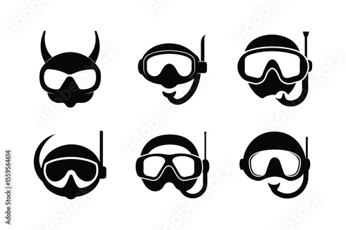 vector set of mustaches