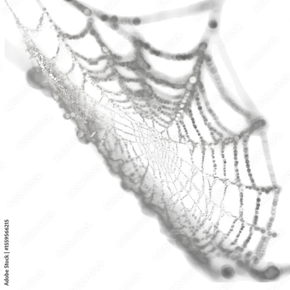 Obraz premium Spider web on transparent background.