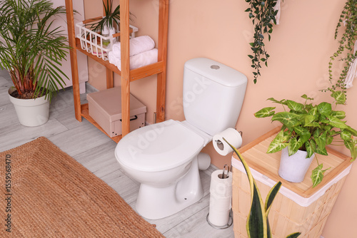 Interior of restroom with t...