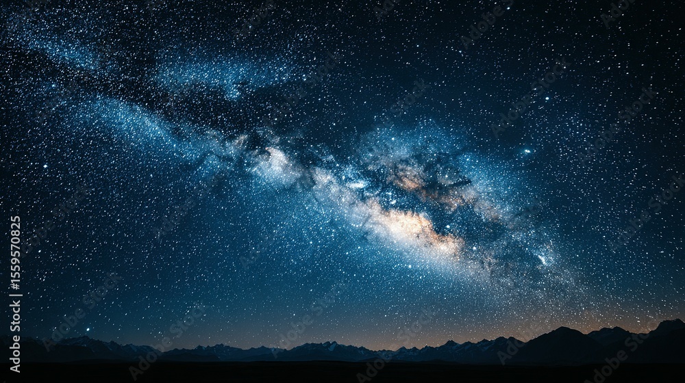 Fototapeta premium A breathtaking view of the night sky with the milky way.