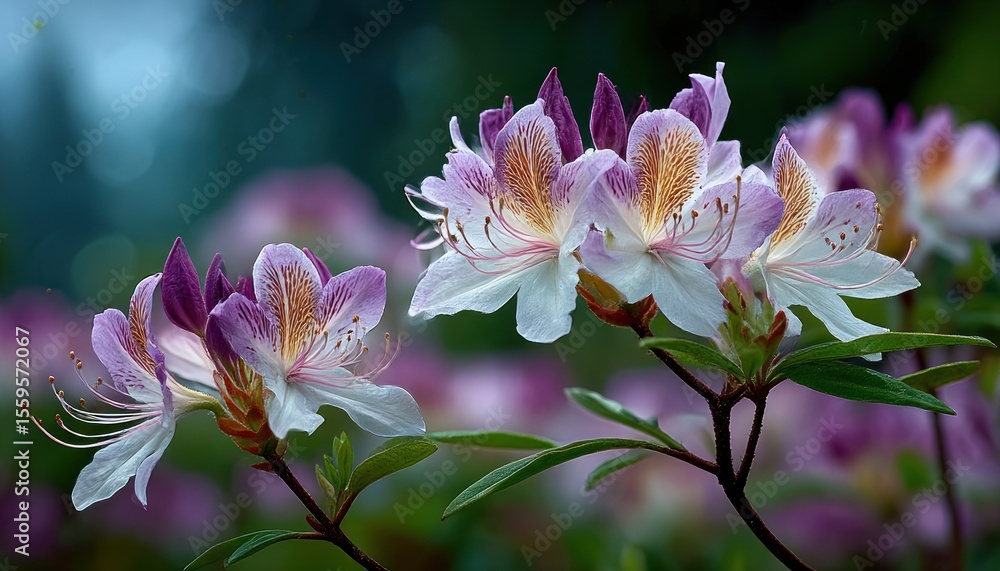 Fototapeta premium Close-up of vibrant azaleas