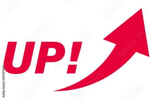 上向き・アップ・UP!の矢印アイコン02
