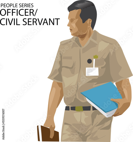 illustration vector OFFICER-CIVIL SERVANT