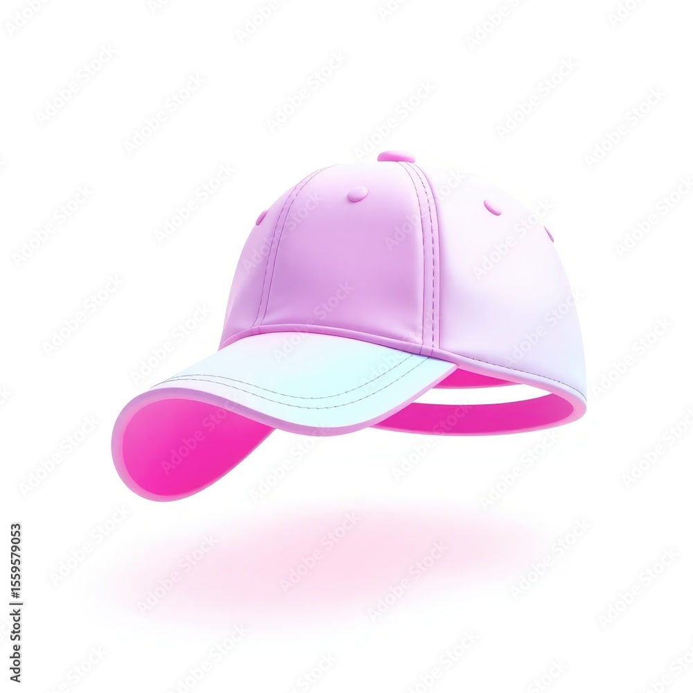 Fototapeta premium pink hat isolated on white background