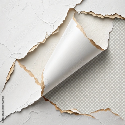 Realistic Torn Paper Texture Background Collection – High-Resolution Blank and Crumpled Paper Edge Effects for Collage, Scrapbook, and Graphic Design Projects