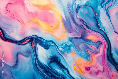 Abstract creative color flow mix with paint. Marbling effect background