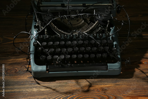 Vintage typewriter with bar...
