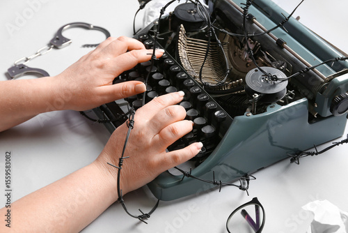 Female hands with vintage t...