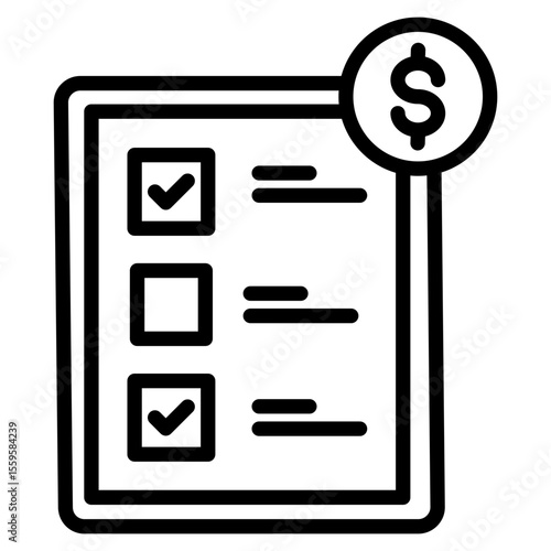 Invoice Sheet line icon