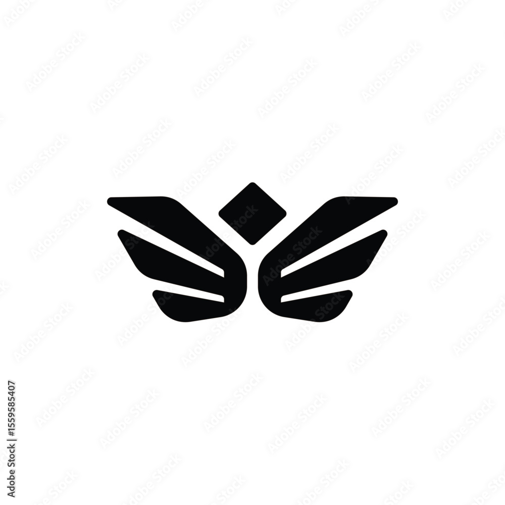 Fototapeta premium wing vector logo design