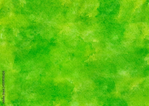 手描き　水彩　野原　草原　イラスト