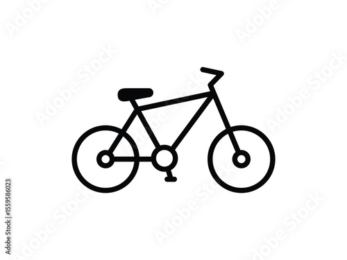 Elegant and simple bicycle vector icon, ready for use in web designs, mobile apps, posters, and environmental campaigns.