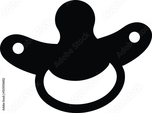 baby pacifier silhouette vector