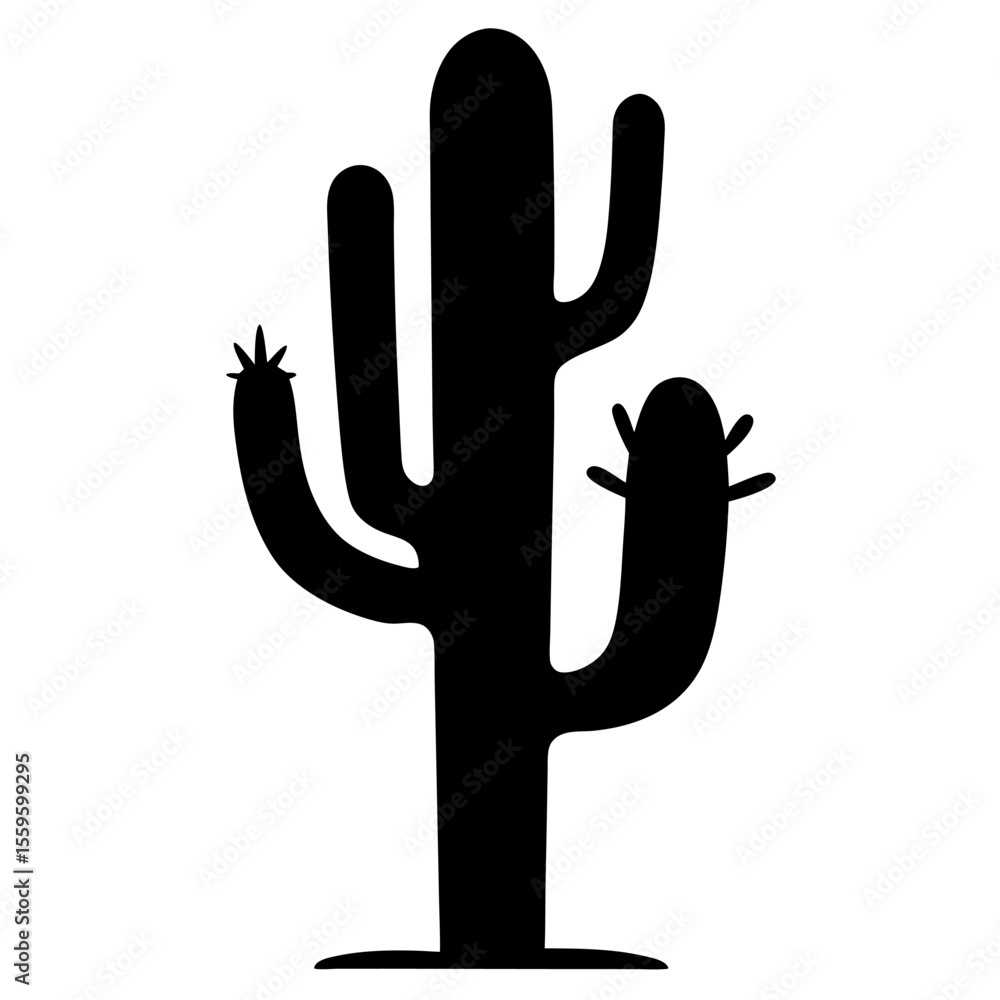 Obraz premium black and white cactus