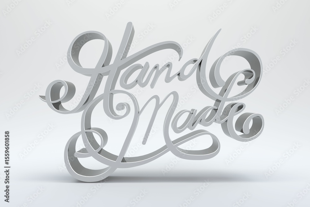 Obraz premium Hand made text against gray background