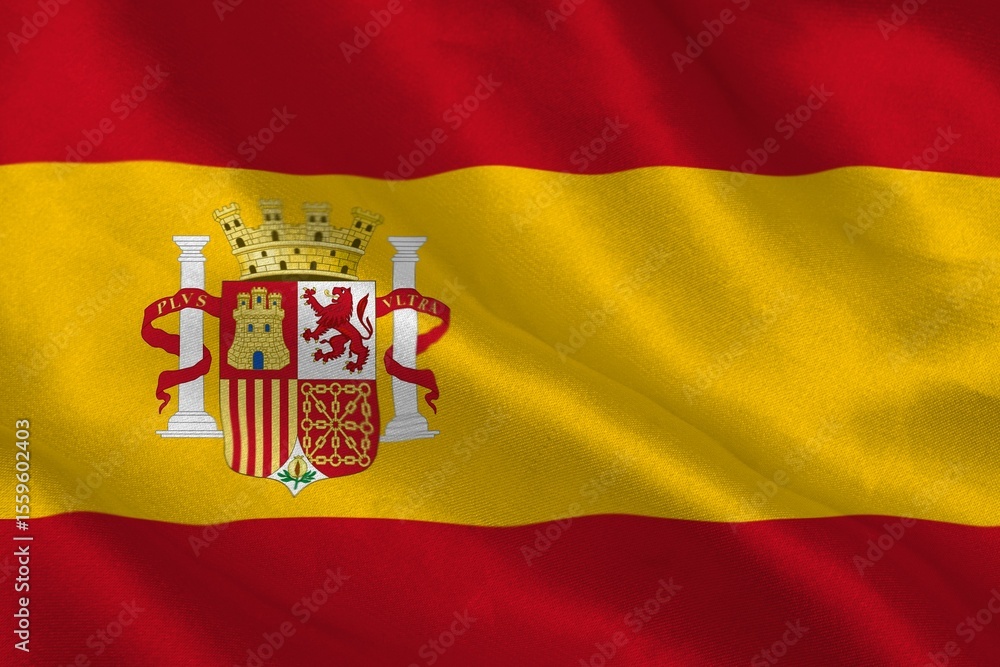 Fototapeta premium Digitally generated spanish national flag