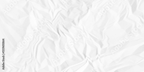 White crumpled paper Blank white crumpled and creased paper poster.	