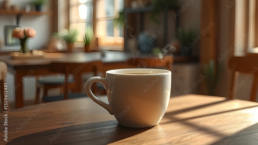 cup of coffee on wooden table cup of coffee on wooden table