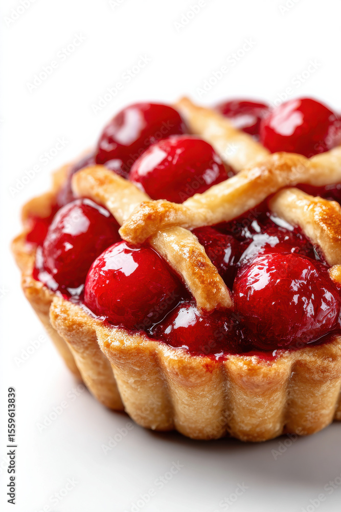 cherry pie isolated on white background cherry pie isolated on white background