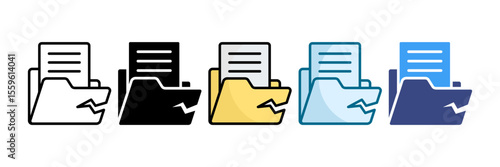 Data Breach Icon Set Multiple Style Collection