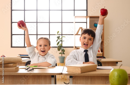 Happy little schoolchildren...