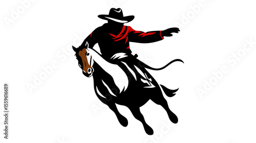 Cowboy Mascot Vector Set – Western Hero Icons