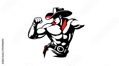Cowboy Mascot Vector Set – Western Hero Icons