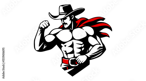 Cowboy Mascot Vector Set – Western Hero Icons