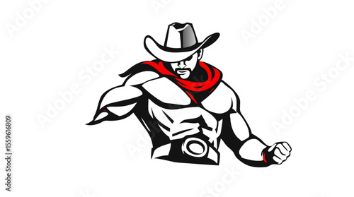 Cowboy Mascot Vector Set – Western Hero Icons