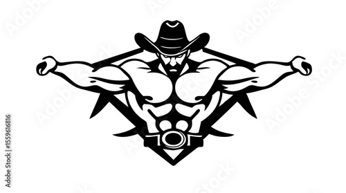 Cowboy Mascot Vector Set – Western Hero Icons