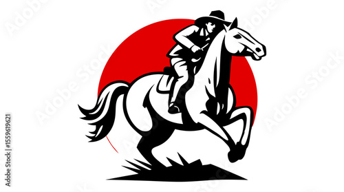 Cowboys and Horses – Western Action Vector Icons