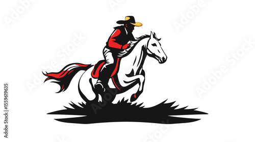 Cowboys and Horses – Western Action Vector Icons