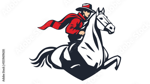 Cowboys and Horses – Western Action Vector Icons