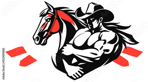Cowboys and Horses – Western Action Vector Icons