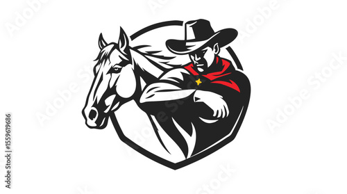 Cowboys and Horses – Western Action Vector Icons