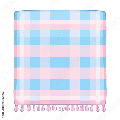 blanket with tassels illustration