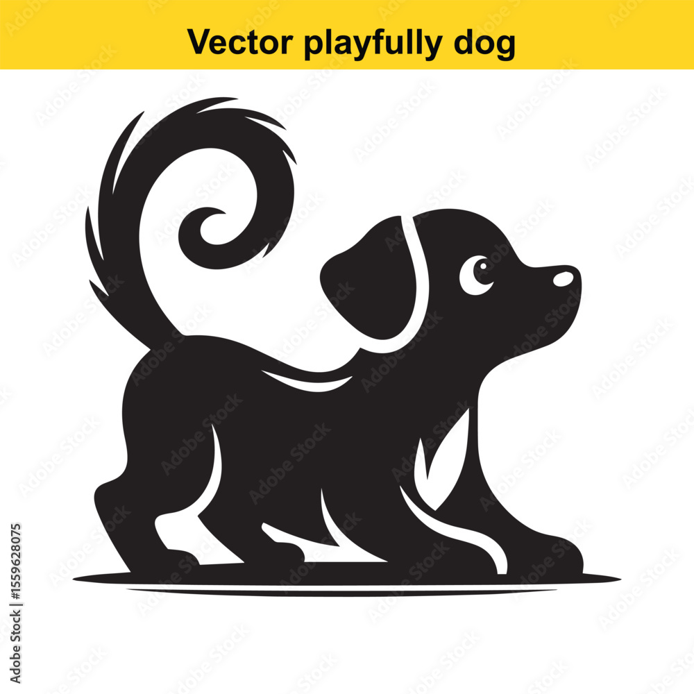 Obraz premium A Vector playfully dog 