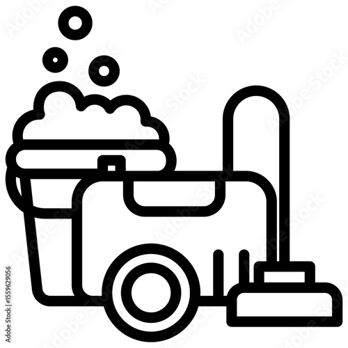 janitorial services line icon