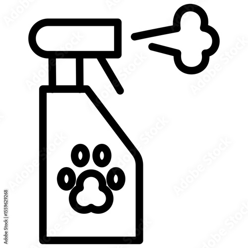 pet stain & odor removal line icon