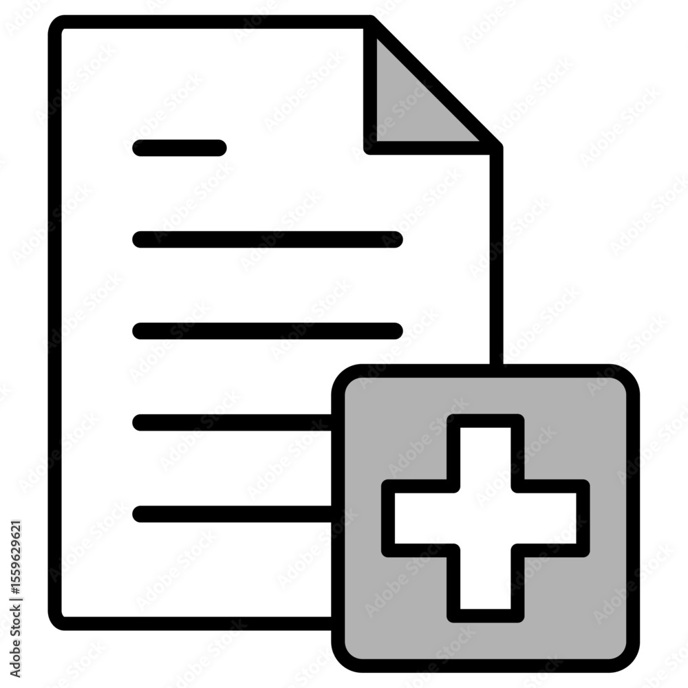 Obraz premium イラストアイコン素材：医療ファイル