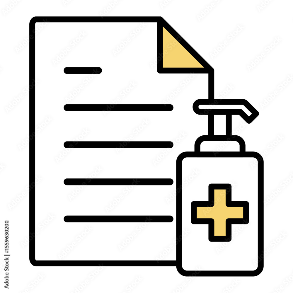 Obraz premium イラストアイコン素材:医療ファイル