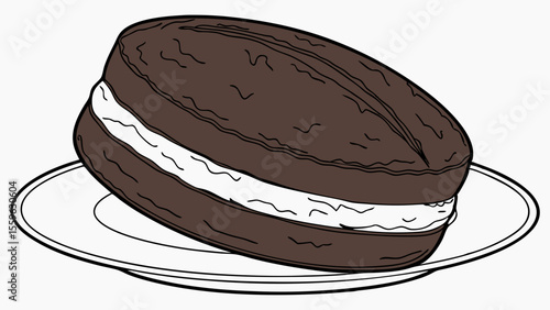 Chocolate Cake/Plate/Dessert