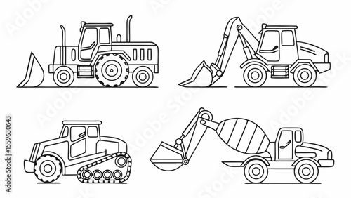 Construction Vehicles Illustration