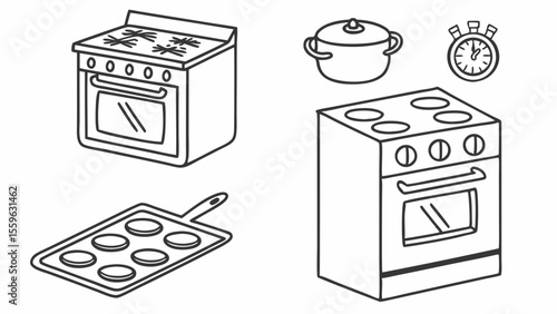 Kitchen appliances & baking sheet