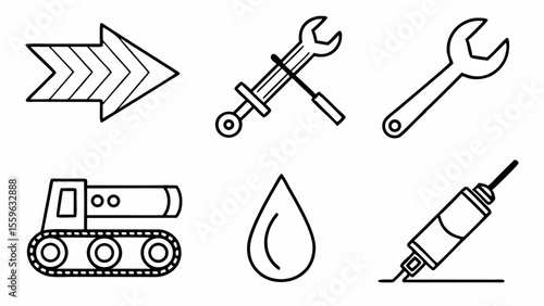 Simple line icons
