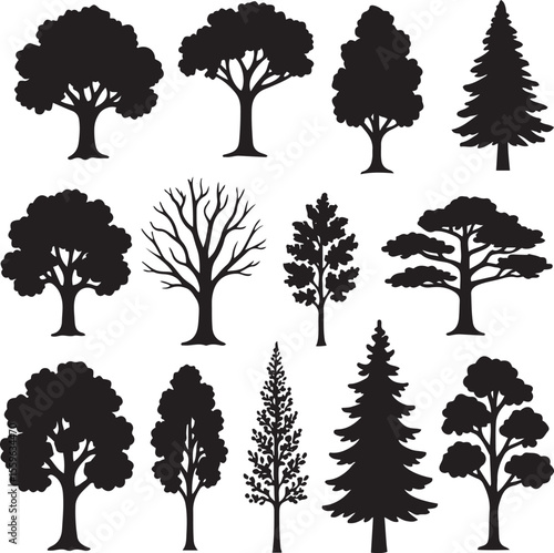 Tree Silhouette Vector Pack