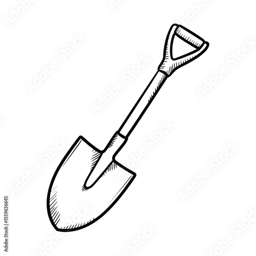 Hand Drawn Shovel Illustration