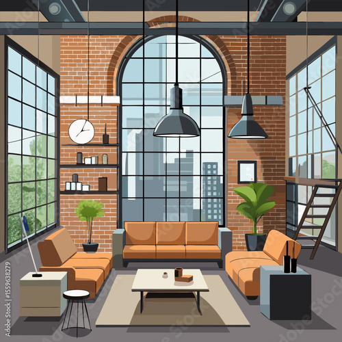 Modern Loft Apartment with City View