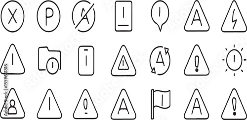 Icons showing deletion and restricted folder access symbols