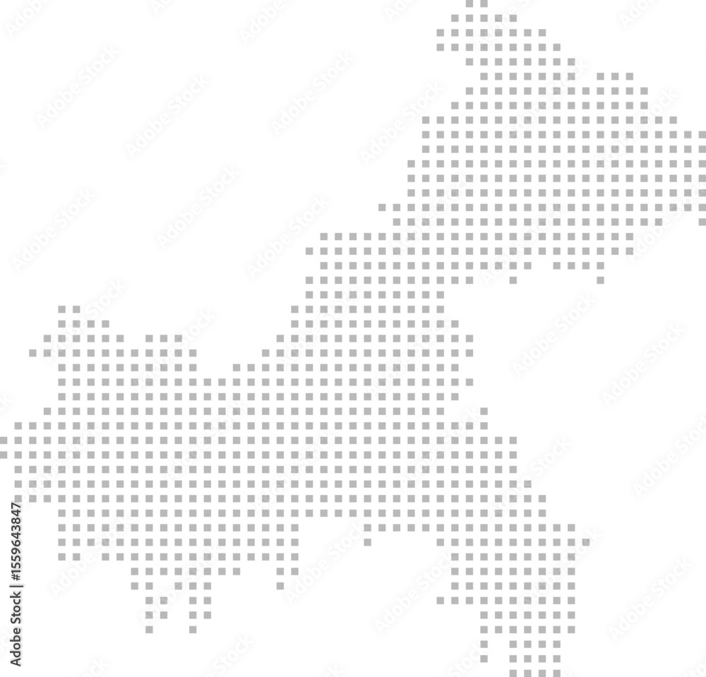 Obraz premium Chongqing, China – square dot grid vector map (Web Mercator projection, PPT-compatible & fully editable)